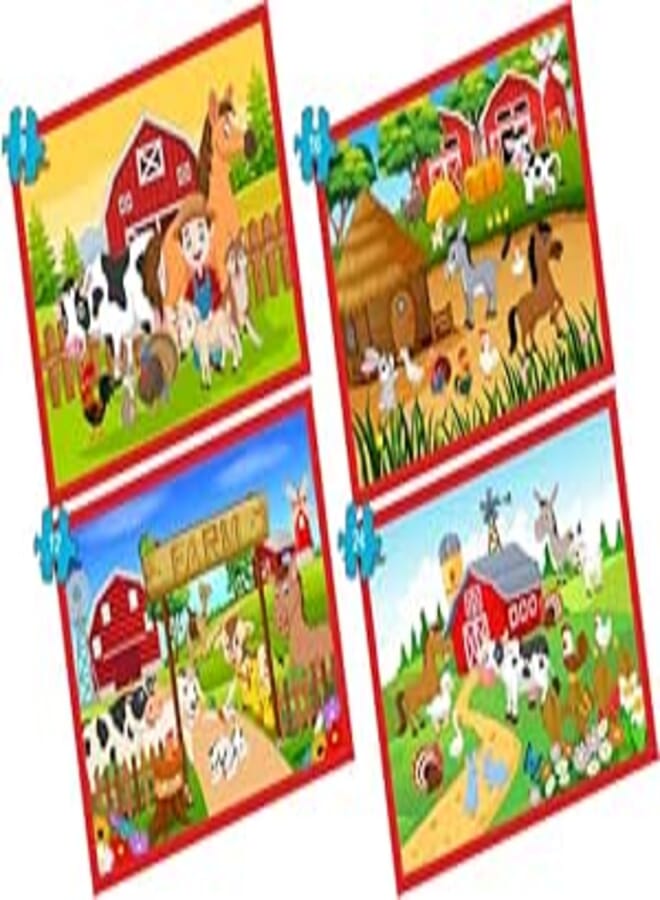 Puzzle 4 in 1 Farm Animals 