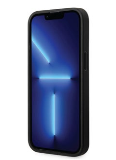 BMW iPhone 14 Pro Case M Collection Quilted PU Back Cover with Hot Stamped Tricolor Stripe and Printed Logo / Accuracy and accessibility / Protect your smartphone in style / Stylish and slim cell phone case - Black  - Image 4