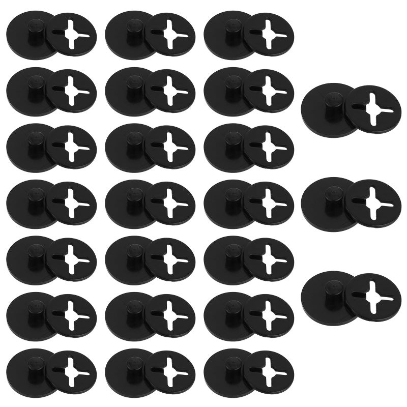 RaceBibGrip - 24 Black Running Bib Clips, Race Number Buckle Attachment System - Image 1