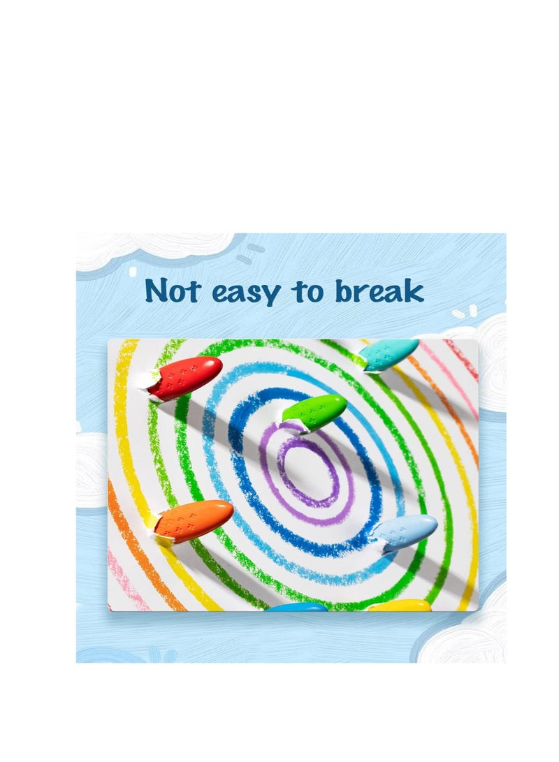 YPLUS Peanut Crayons for Kids, 12 Colors Washable Toddler Crayons, Non-Toxic Baby Crayons for ages 2-4, 1-3, 4-8, Coloring Art Supplies - Image 3