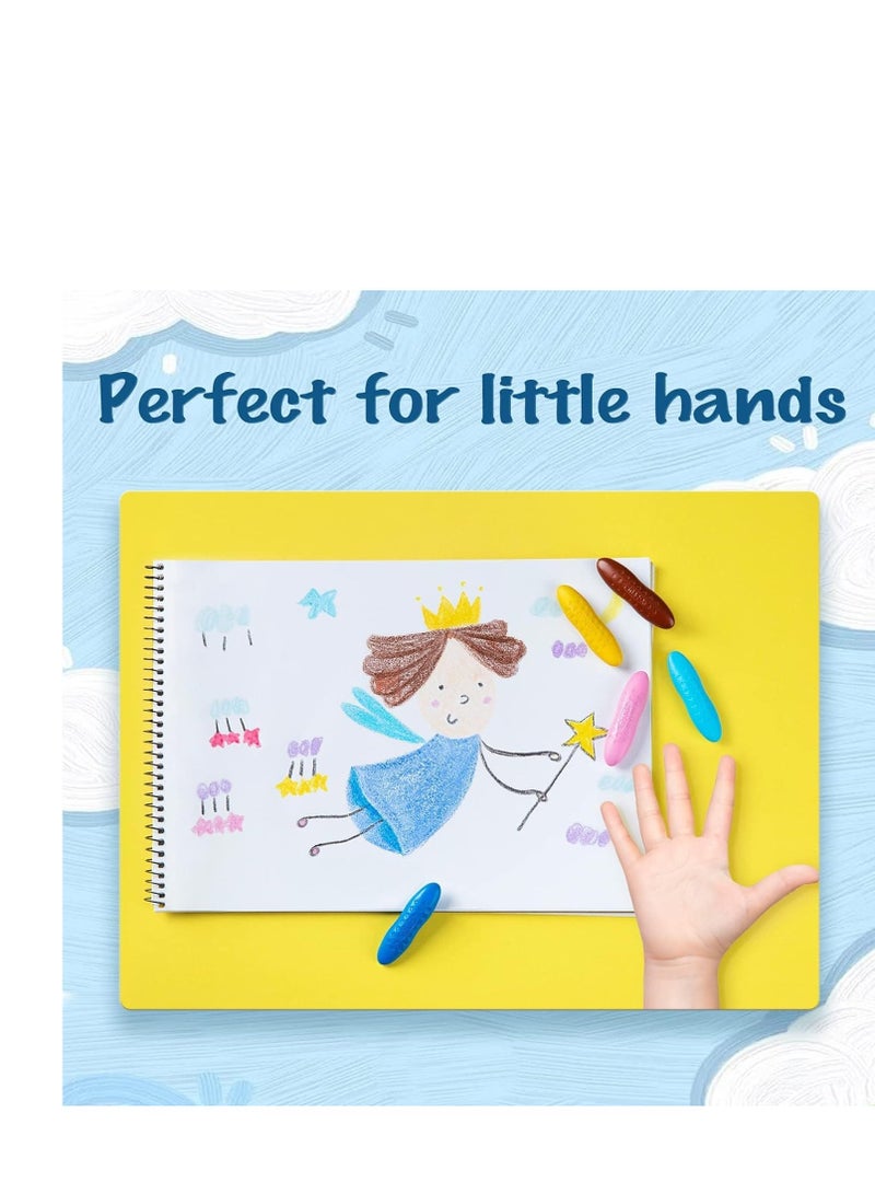 YPLUS Peanut Crayons for Kids, 12 Colors Washable Toddler Crayons, Non-Toxic Baby Crayons for ages 2-4, 1-3, 4-8, Coloring Art Supplies - Image 4