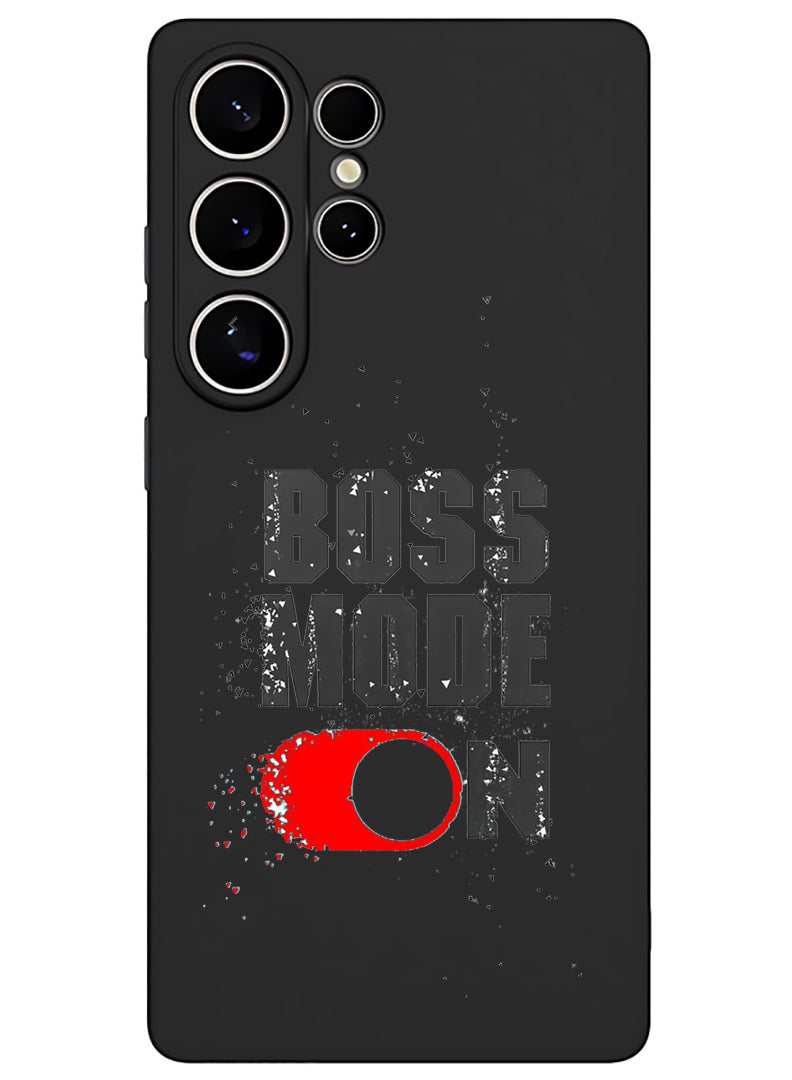 Theodor Protective Slim Fit Case Liquid Silicone Cover with Full Body Protection Anti-Scratch Shockproof Case For Samsung Galaxy S25 Ultra (Black) - Boss Mode  - Image 1