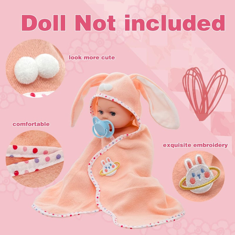 Linkyloop Baby Doll Accessories Magic Bottle Set - 13 Pieces Doll Feeding Pretend Playset with Disappearing Milk & Juice Bottles, Pacifiers Bowl and Bath Towel Doll Bottle Toys set Gift for Kids Girls Ages 3+ - Image 4