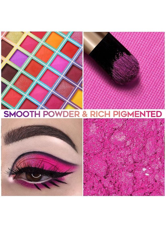 BONNIE CHOICE 99 Colors Eyeshadow Palette, Rainbow Colors Makeup Eyeshadow Palette, Professional High Pigmented Matte Glitter Makeup Pallet, Waterproof Long Lasting Colorful Eye Shadow Powder  - Image 4
