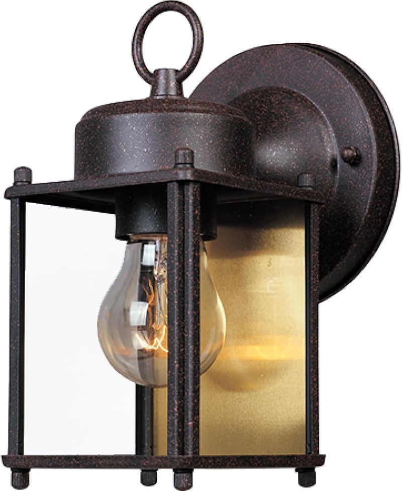 Designers Fountain 1161-RP Porch Outdoor Wall Lantern Sconce, 8in H, Rust Patina - Image 1