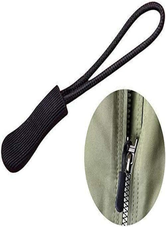 WLngtv 10 Pcs Black Zipper Pull Puller End Fit Rope Tag Replacement Clip Broken Buckle Fixer Tent Tab Cord Kit Suitcase Zip Backpack Travel Bag Sewing Notions Supplies - Image 5
