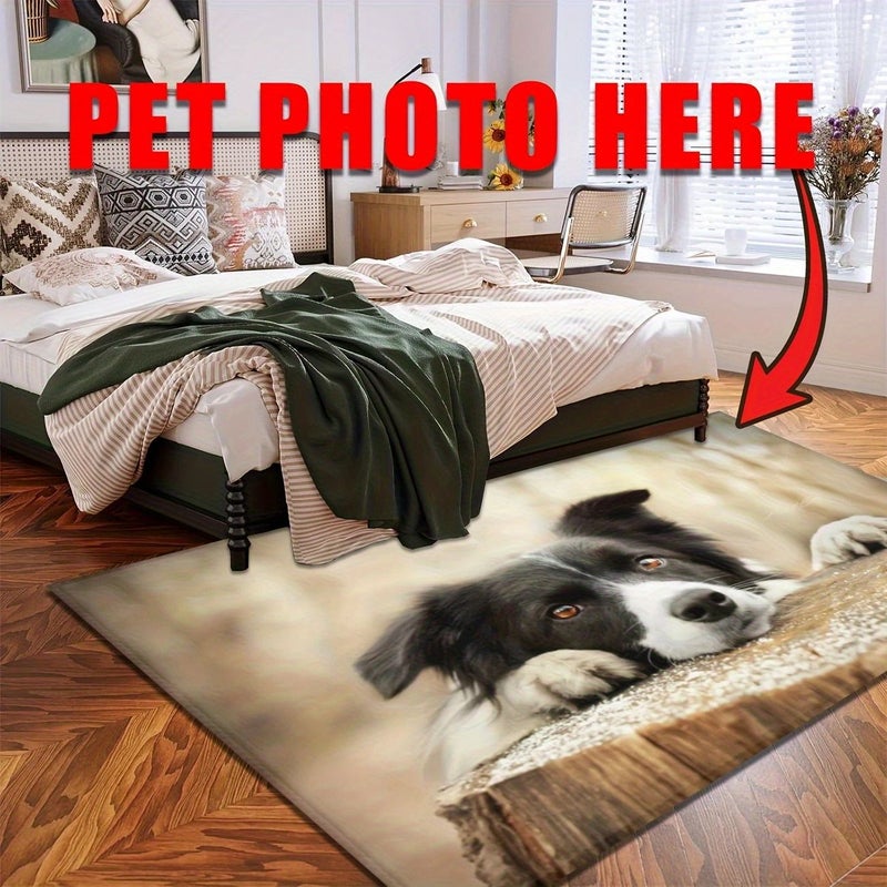 Customizable Polyester Flannel Floor Mat 100x150cm for Entryway Living Room Bedroom Decor - Image 1