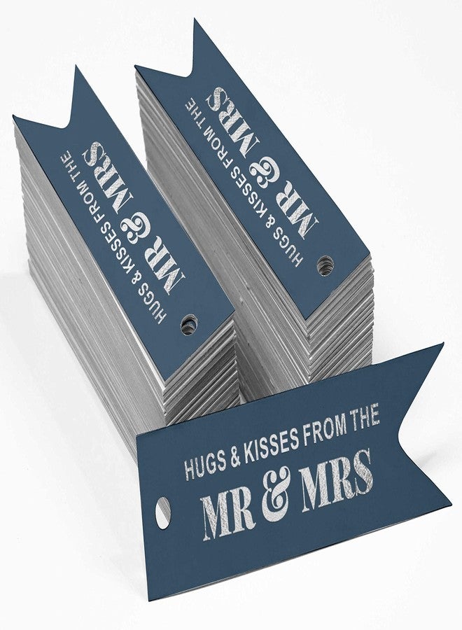 Inkdotpot Silver Foil Paper Hang Tag Hugs & Kisses from The Wedding Favor Tag 100 Piece - Image 2