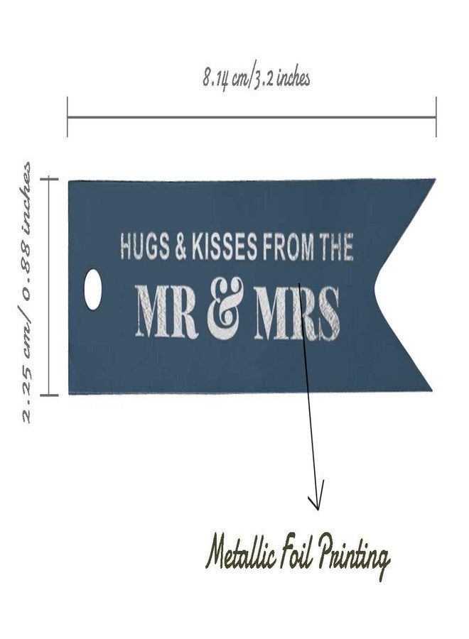Inkdotpot Silver Foil Paper Hang Tag Hugs & Kisses from The Wedding Favor Tag 100 Piece - Image 5