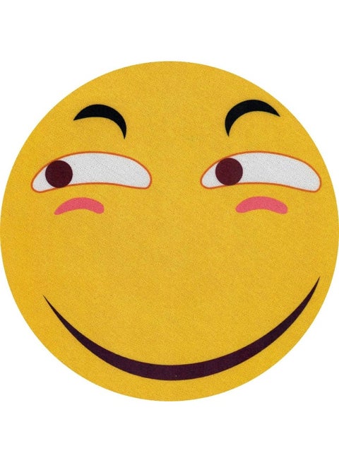 Rubik Round Mouse Pad Non-Slip Rubber Colorful Gaming Mousepad for Computers Laptop (Smiley)