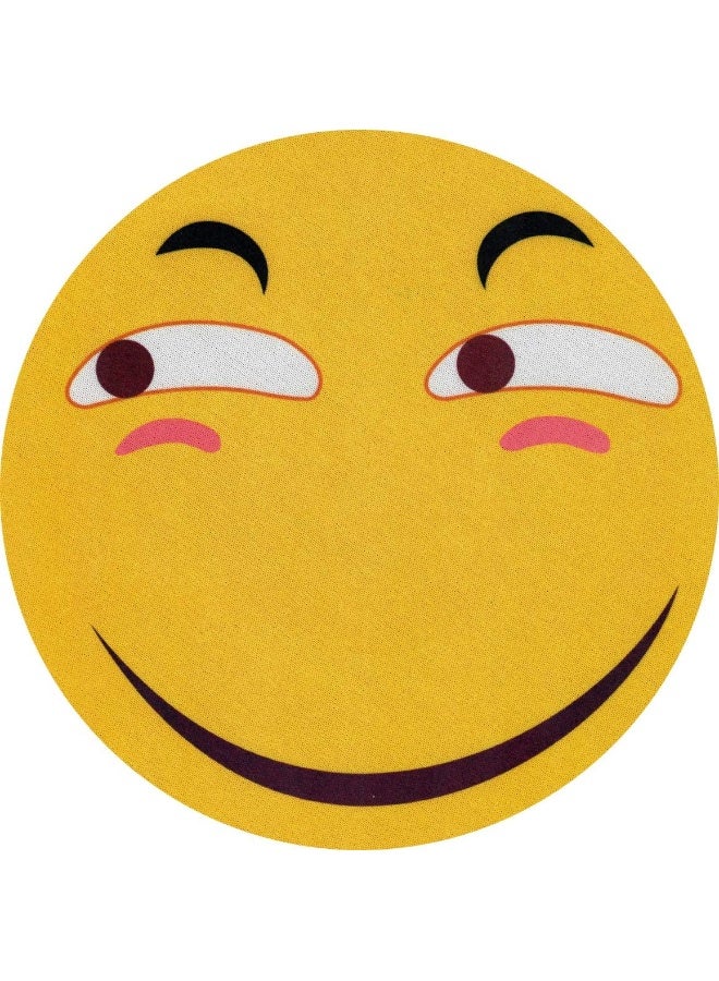 Rubik Rubik Round Mouse Pad Non-Slip Rubber Colorful Gaming Mousepad for Computers Laptop (Smiley)  - Image 1