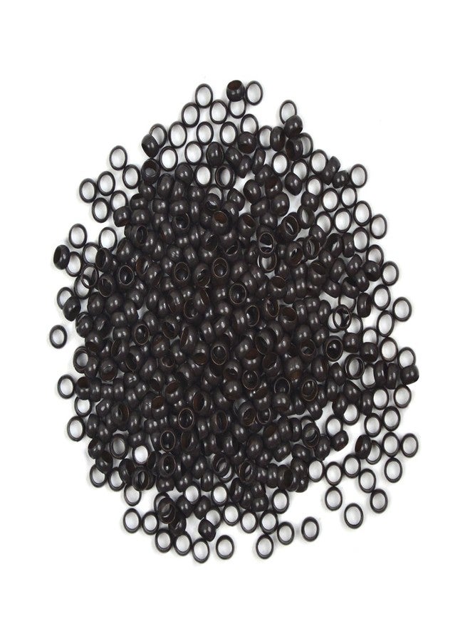 YTBYT 4.0mm Nano Beads for Hair Extensions Copper Nano Rings Micro Link Beads for Extensions (1000 Pcs, Dark Brown) - Image 1