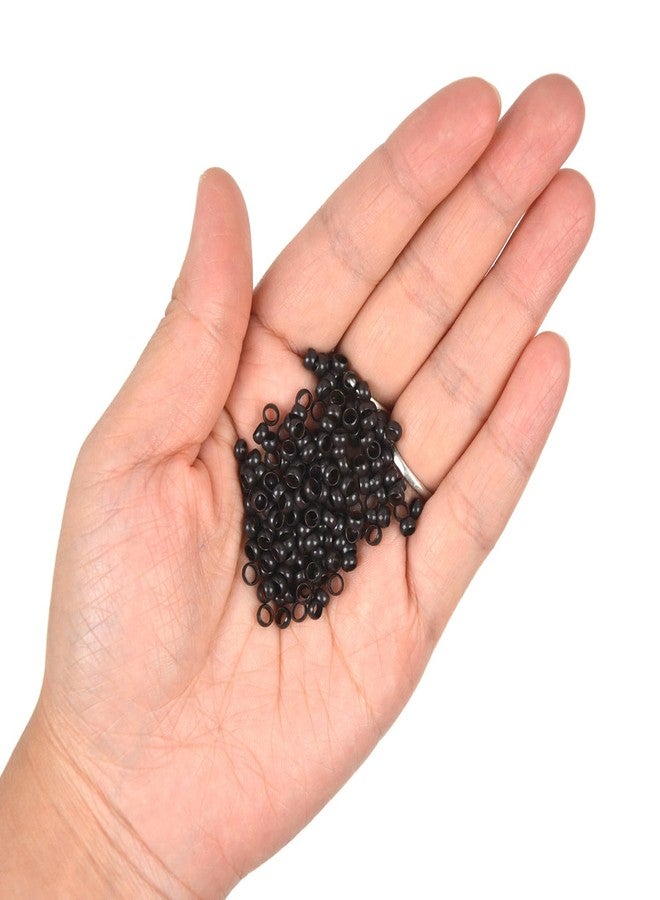 YTBYT 4.0mm Nano Beads for Hair Extensions Copper Nano Rings Micro Link Beads for Extensions (1000 Pcs, Dark Brown) - Image 5