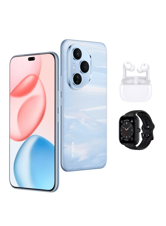 Honor 400 Pro Dual SIM Tidal Blue 12GB RAM 512GB 5G With Earbud X7 Lite & Honor Choice Watch (Color of gifts may vary) - Image 1