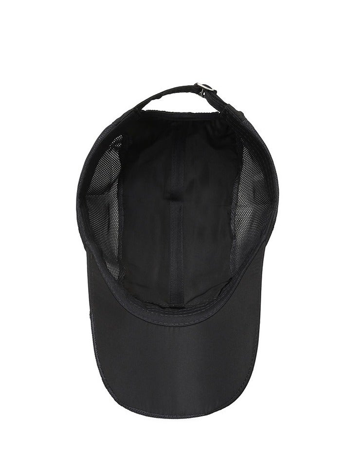Men's Baseball Cap-Spring Summer Light Shade Breathable Outdoor Recreational Fishing Sun Block Baseball Hat Unisex（Black） - Image 2