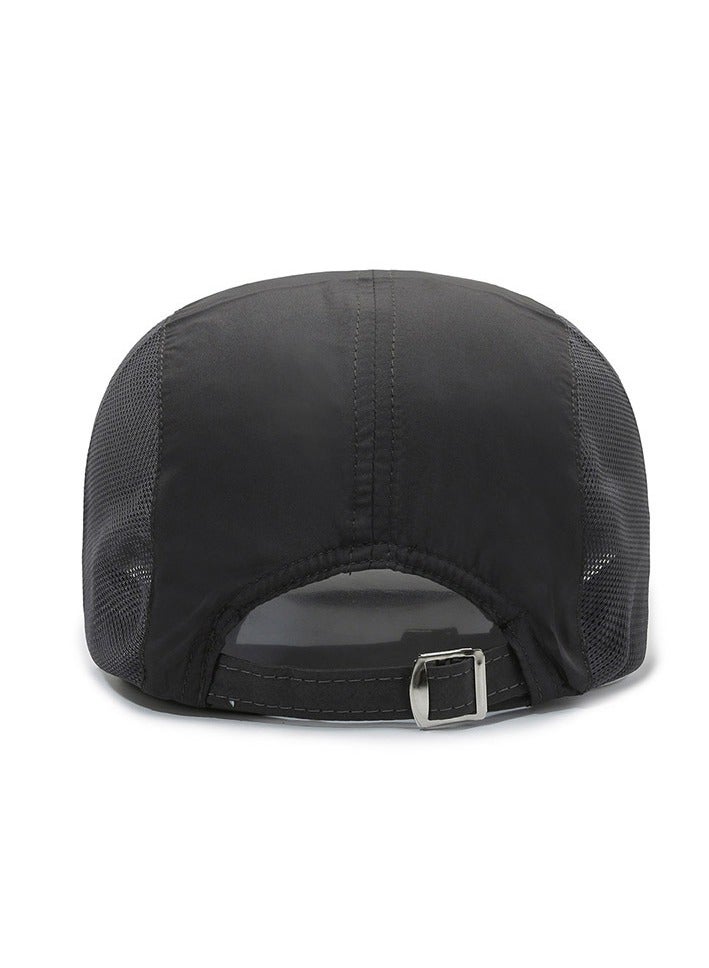 Men's Baseball Cap-Spring Summer Light Shade Breathable Outdoor Recreational Fishing Sun Block Baseball Hat Unisex（Black） - Image 3