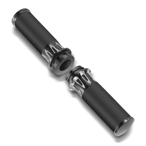 HEYOMOTOR Motorcycle Handlebar Grips 1" Black Street Glide Flhx Handgrip for Harley Davidson Touring Glides Electronic Throttle Grips 2008-2023 CNC Edge Cut (Black906) - Image 1