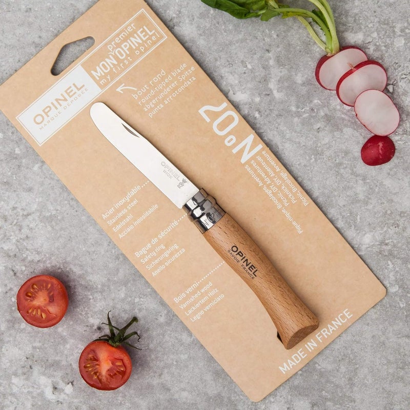 Opinel My First No.7 Stainless Steel Children’s Folding Pocket Knife with Safety Rounded Tip - Image 2