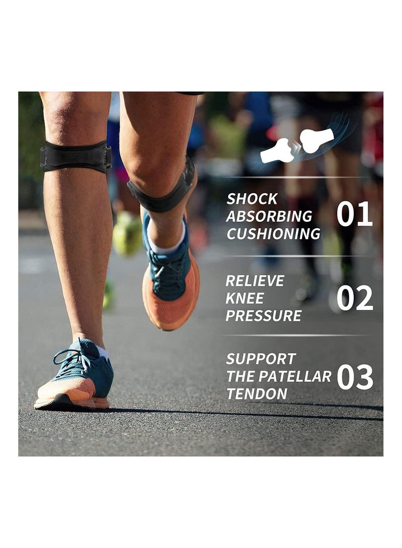GGOOT 2pcs Patella Knee Strap Adjustable Knee Brace Patellar Tendon Support Band For Running Hiking Volleyball Jumpers Knee - Image 4