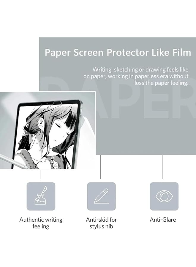 erorex 2 Pack Tablet Paper Film Compatible With Honor Pad X8A 11Inch Paper Screen Protector 11 Inch 2024 Released Like Paper Write Draw Soft Film Anti Scratch No Bubble 11 Inch - Image 3