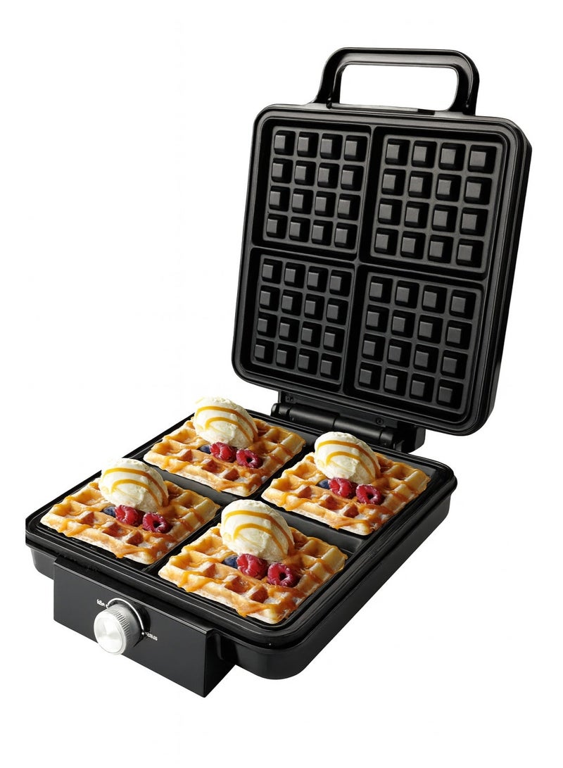 آر إيه أف صانعة الوافل RAF R.2208 – ١٥٠٠ واط | مكواة وافل غير لاصقة تتسع لأربع شرائح | تحميص من الجهتين | تحكم تلقائي في درجة الحرارة | سهلة التنظيف | مقبض بارد الملمس - Image 3