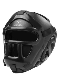 Max Strength Strength Headguard For Boxing Mma Training | Head Guard With Removable Face Grill (Senior)  - Image 1