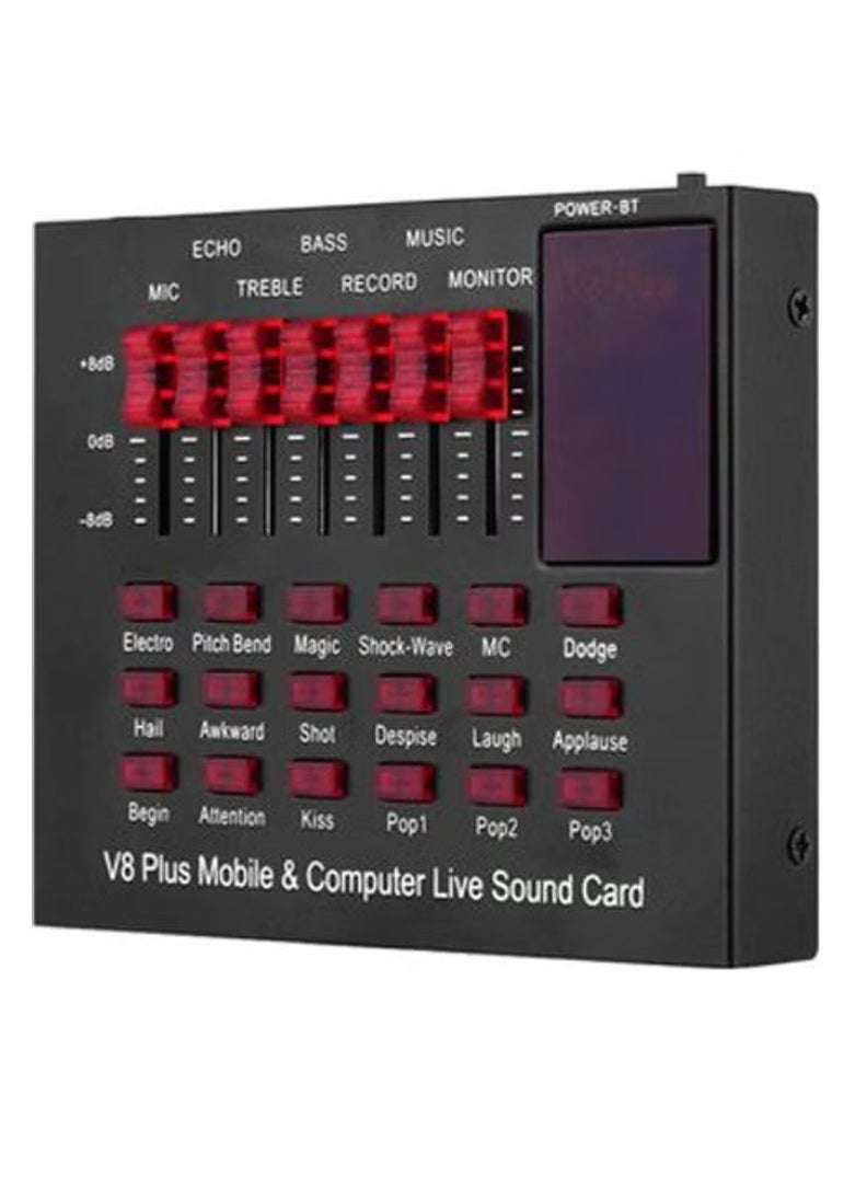 EzzySo - V8 Plus Mobile And Computer Live Sound Card Black - Image 1
