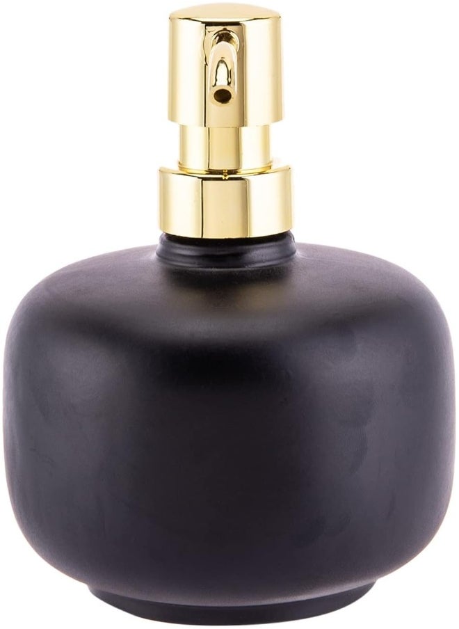 AKDC AKDC Glasscom Liquid Soap Dispenser L(11Cm) Xw(11Cm) Xh(14Cm) Black And Gold  - Image 3