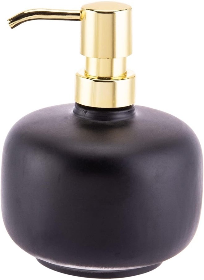 AKDC AKDC Glasscom Liquid Soap Dispenser L(11Cm) Xw(11Cm) Xh(14Cm) Black And Gold  - Image 5