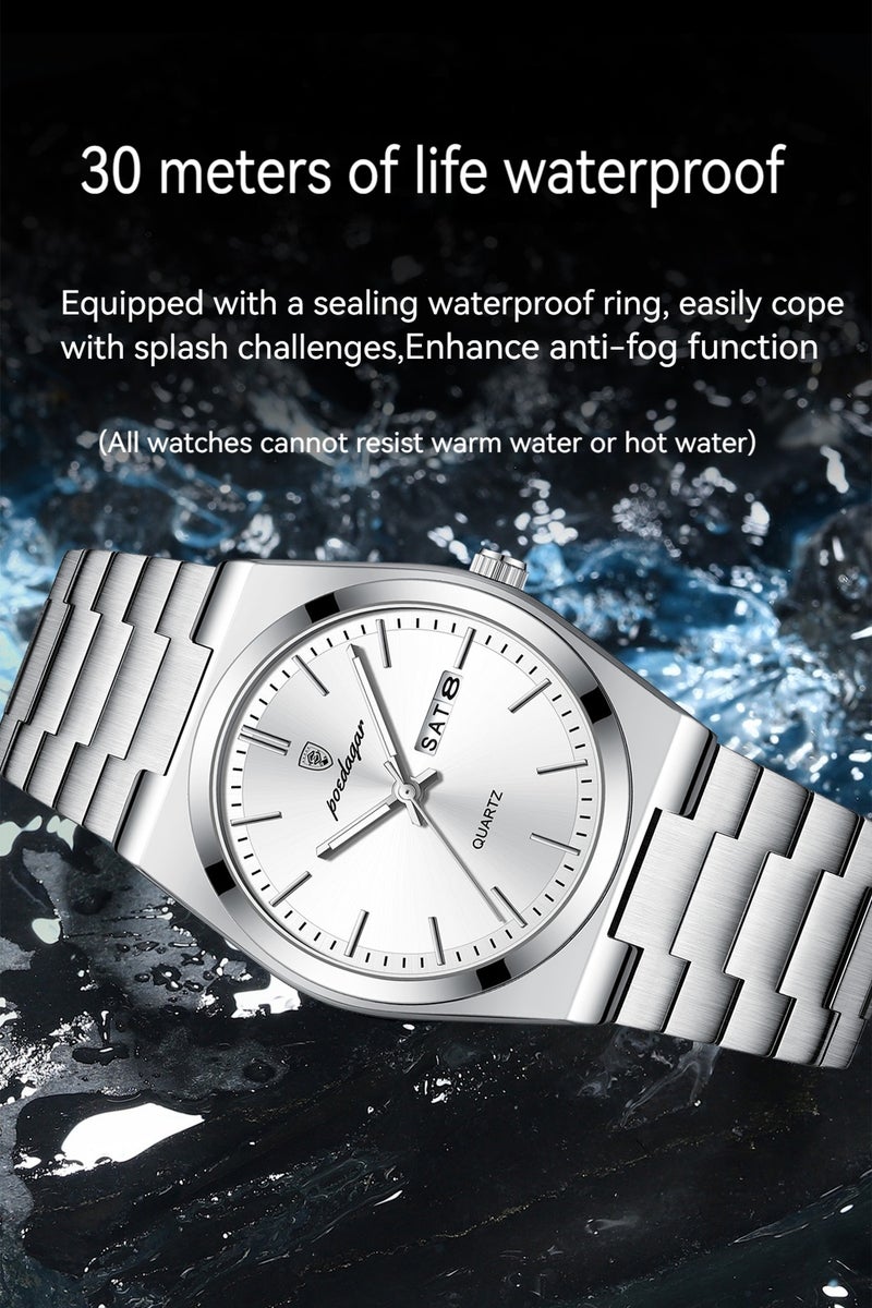 POEDAGAR Man Watch , Watches for Men ,Waterproof Luminous Men's Watch Quartz-40.5mm - Image 3