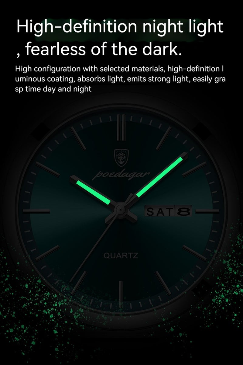 POEDAGAR Man Watch , Watches for Men ,Waterproof Luminous Men's Watch Quartz-40.5mm - Image 5