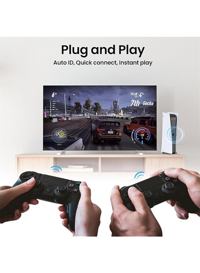 YARDHOBI Controller Adapter For Ps5 Ps4 Controller Playing On All Ps5 Games Usb Wireless Dongle Adapter Compatible With Ps5/Pc Windows Support Turbo/Macro/One Key Combo Function - Image 4