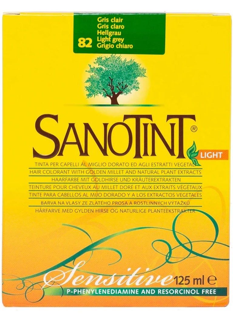 Sanotint Sensitive Hair Color Light Grey 82 - Natural Permanent Hair Dye, 125 ml  - Image 2