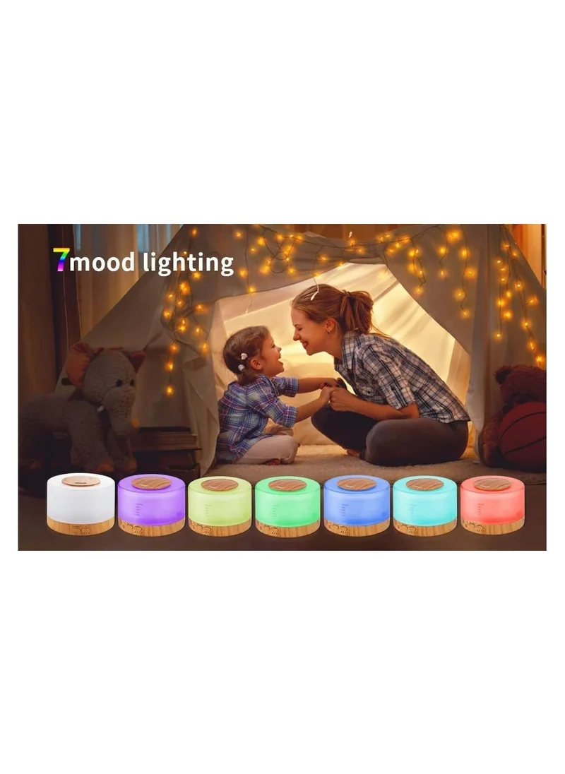 كويزين أرت Cuisine Art Essential Oil Aroma Diffuser 700ml, Upgraded Aromatherapy Diffuser with 4 Timer and 7 Color Lights, Cool Mist Humidifier with Auto Shut-off Function - Brown - White