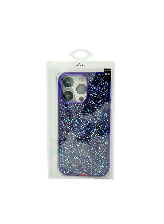 iSAFE Bling Pop Up Hard Cover iPhone 14 Pro Max Purple - Image 4