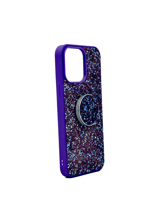 iSAFE Bling Pop Up Hard Cover iPhone 14 Pro Max Purple - Image 3