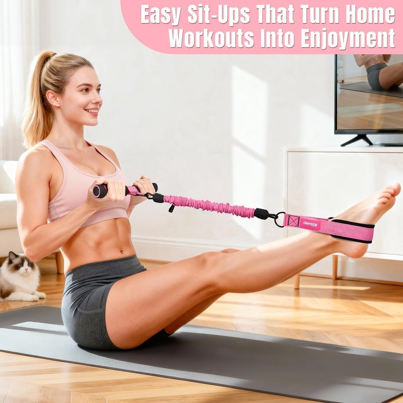 KUZARO Upgraded Multifunction Pedal Resistance Band with Handle - 3 Tube Adjustable Resistance Bands for Full-Body Workout - Image 2