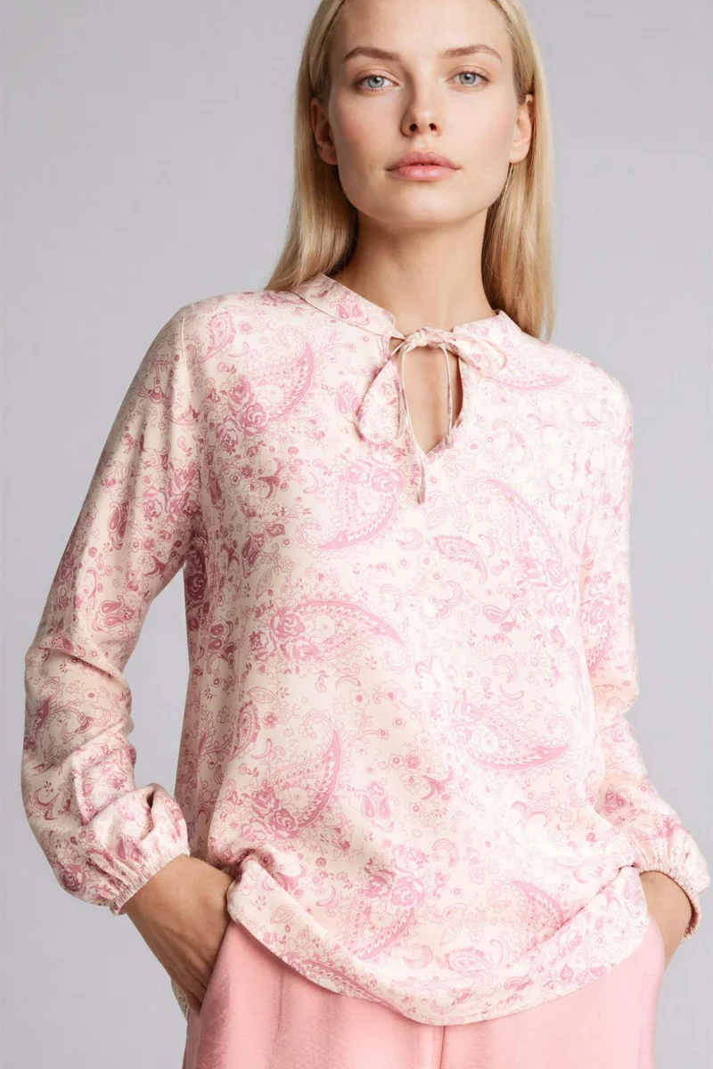 ديفاكتو Printed Long Sleeve Blouse
