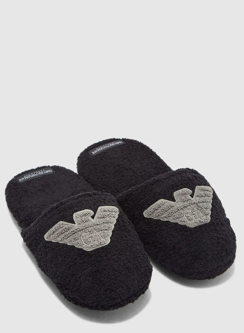 EMPORIO ARMANI Logo Bedroom Slippers