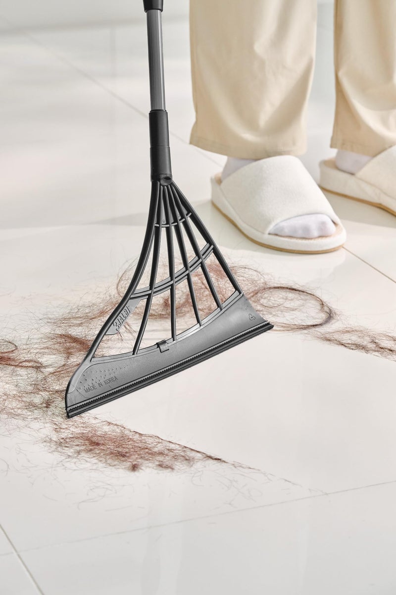 Broombi Original Broombi - All-Surface Silicone Broom, Squeegee, Pet Hair Remover - Smart Broom for Indoor Cleaning - Cleans Glass, Fine Dust, Hair, Liquids - for Smooth Floors, Rugs, Windows (Black) - Image 2