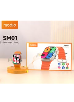 modio Modio SM01 Smartwatches 4G With Camera | 3 Pair of Strap | 2.2 inch Screen With Space Aluminium Case_Gold  - Image 3