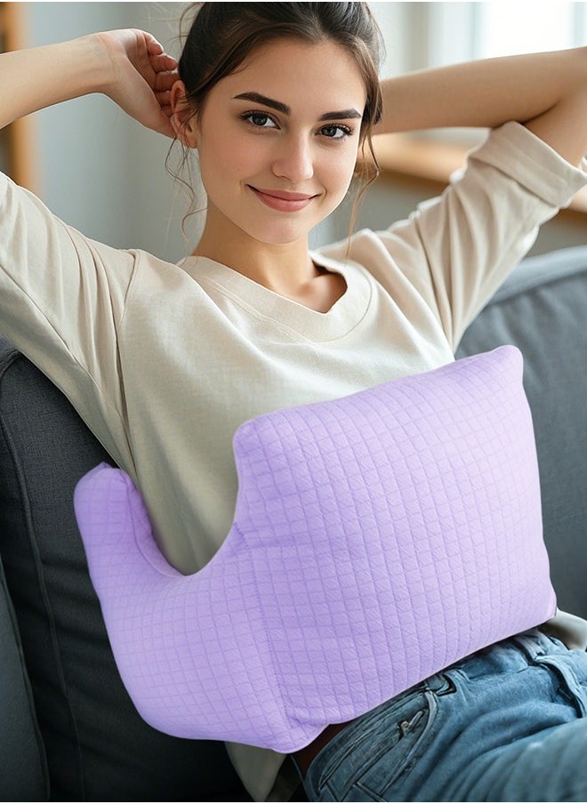 Generic Hysterectomy Recovery Pillow, Post-Surgery Cushion for Abdomen C-Section Tummy Tuck Lumpectomy Myomectomy Patients Must Haves Abdominal Pillow with Pocket (Purple)  - Image 1