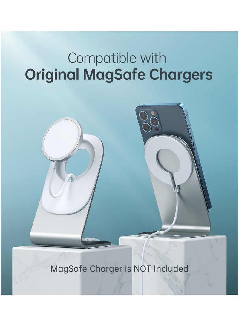 XICEN Aluminum Phone Stand Holder Desk Phone Mount for Magnetic Wireless Charger Compatible with iPhone 12 13 14 15/iPhone 12 13 Pro/iPhone 12 13 14 15 Pro Max/iPhone 12 13 Mini - Image 5