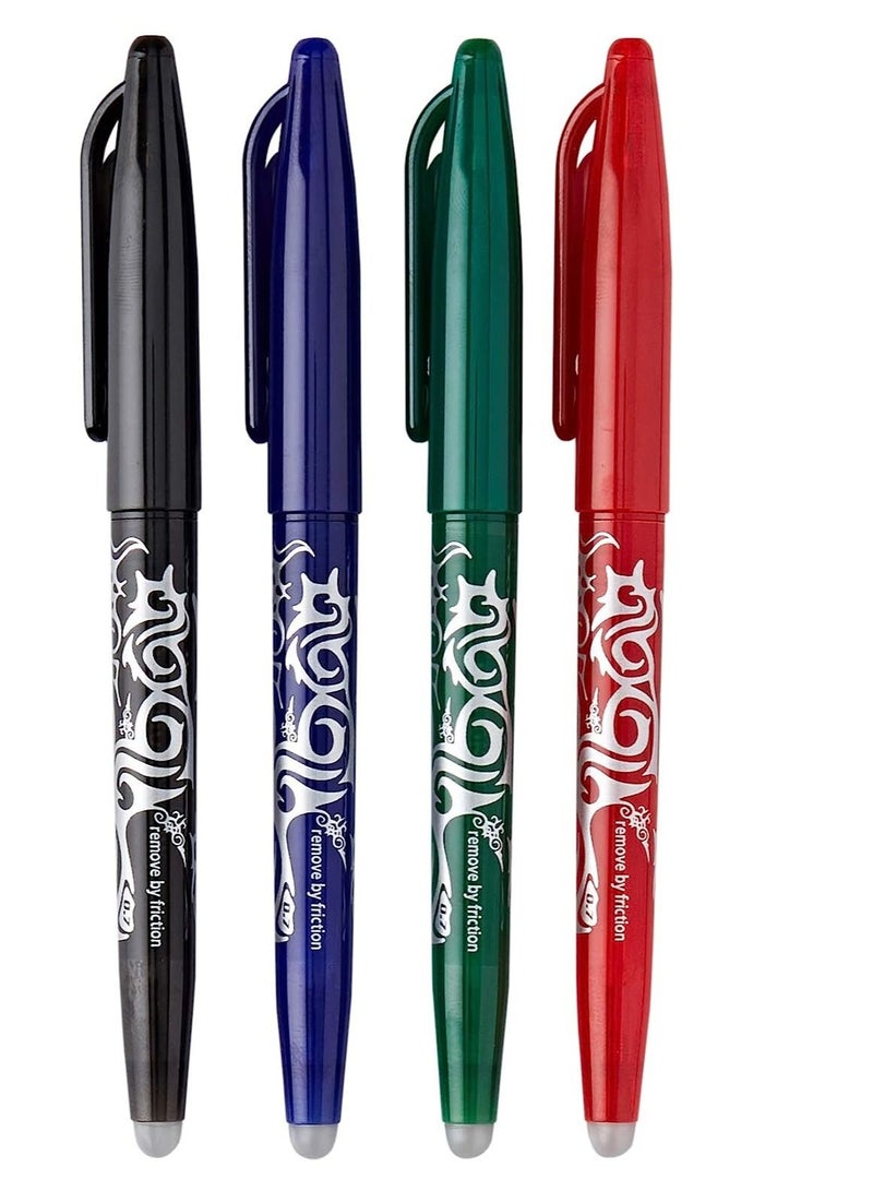 PILOT PILOT 4-Piece Frixion Clicker Erasable Ball Pen 0.7mm Tip Multicolour 