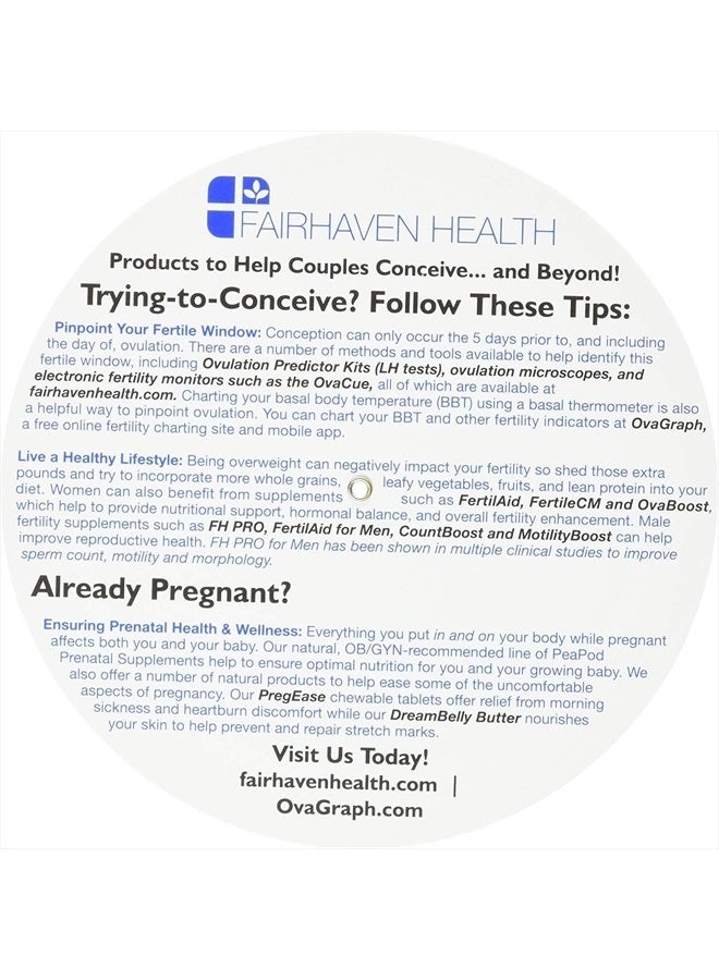 fairhaven health Pregnancy Wheel and Ovulation Calendar, Fertility Predictor and Tracker for Mom, Women, Patients, Nurses, Doctors, Midwives, Track Pregnancy, Irregular Menstrual Cycles for Conception  - Image 2