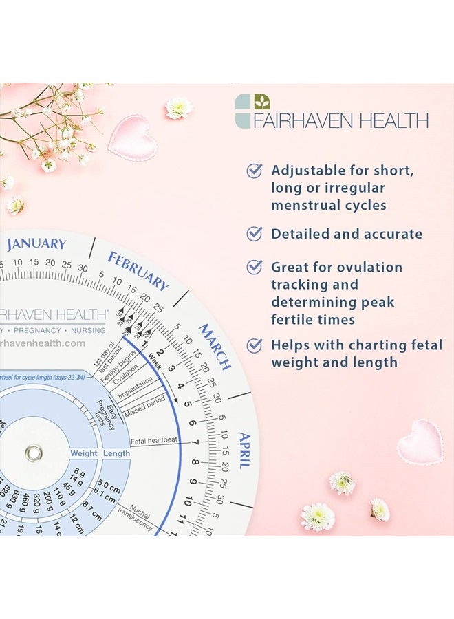fairhaven health Pregnancy Wheel and Ovulation Calendar, Fertility Predictor and Tracker for Mom, Women, Patients, Nurses, Doctors, Midwives, Track Pregnancy, Irregular Menstrual Cycles for Conception  - Image 5