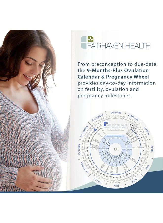 fairhaven health Pregnancy Wheel and Ovulation Calendar, Fertility Predictor and Tracker for Mom, Women, Patients, Nurses, Doctors, Midwives, Track Pregnancy, Irregular Menstrual Cycles for Conception  - Image 3