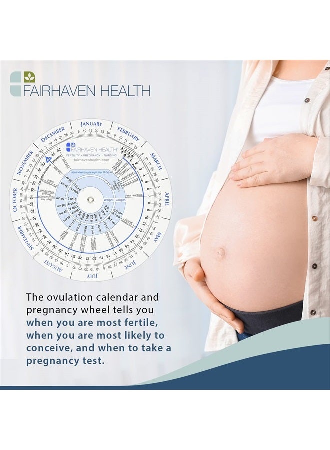 fairhaven health Pregnancy Wheel and Ovulation Calendar, Fertility Predictor and Tracker for Mom, Women, Patients, Nurses, Doctors, Midwives, Track Pregnancy, Irregular Menstrual Cycles for Conception  - Image 4