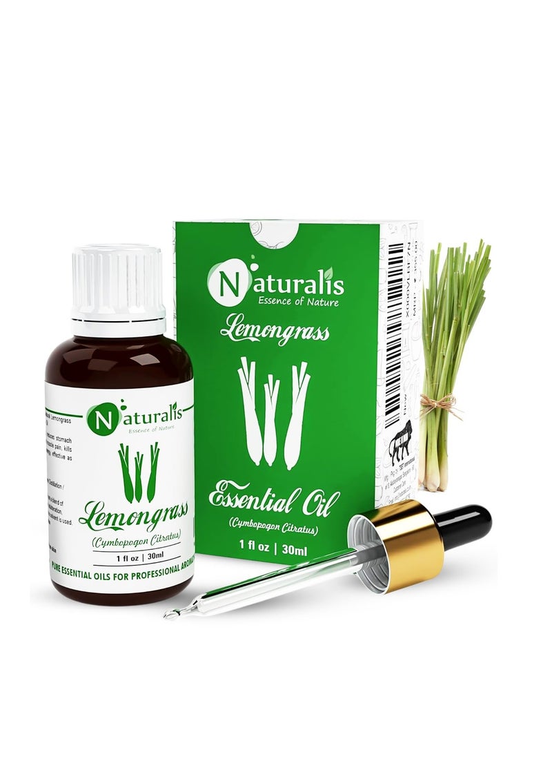 Naturalis Lemon Grass Essential Oil - Pure and Undiluted Lemongrass Essential Oil for Aromatherapy, Skin and Hair Care, and Effective Insect Repellent - 30ml - pzsku/Z75236BC857D92533EDF0Z/45/_/1738666701/6c612d3e-0113-4a5b-acfd-373afa519faa