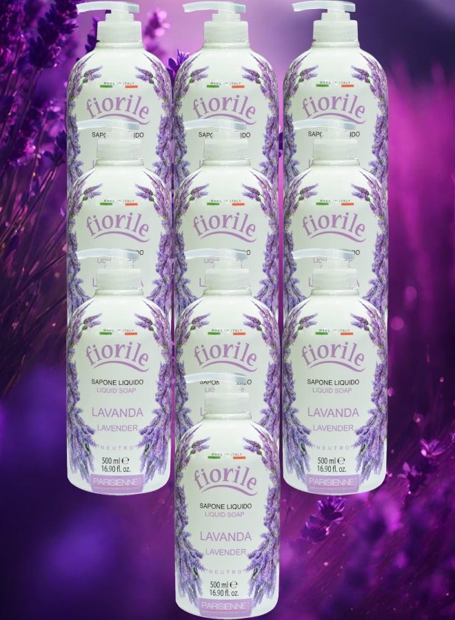 باريزيان 10 قطع صابون سائل باللافندر 500 مل - Image 1